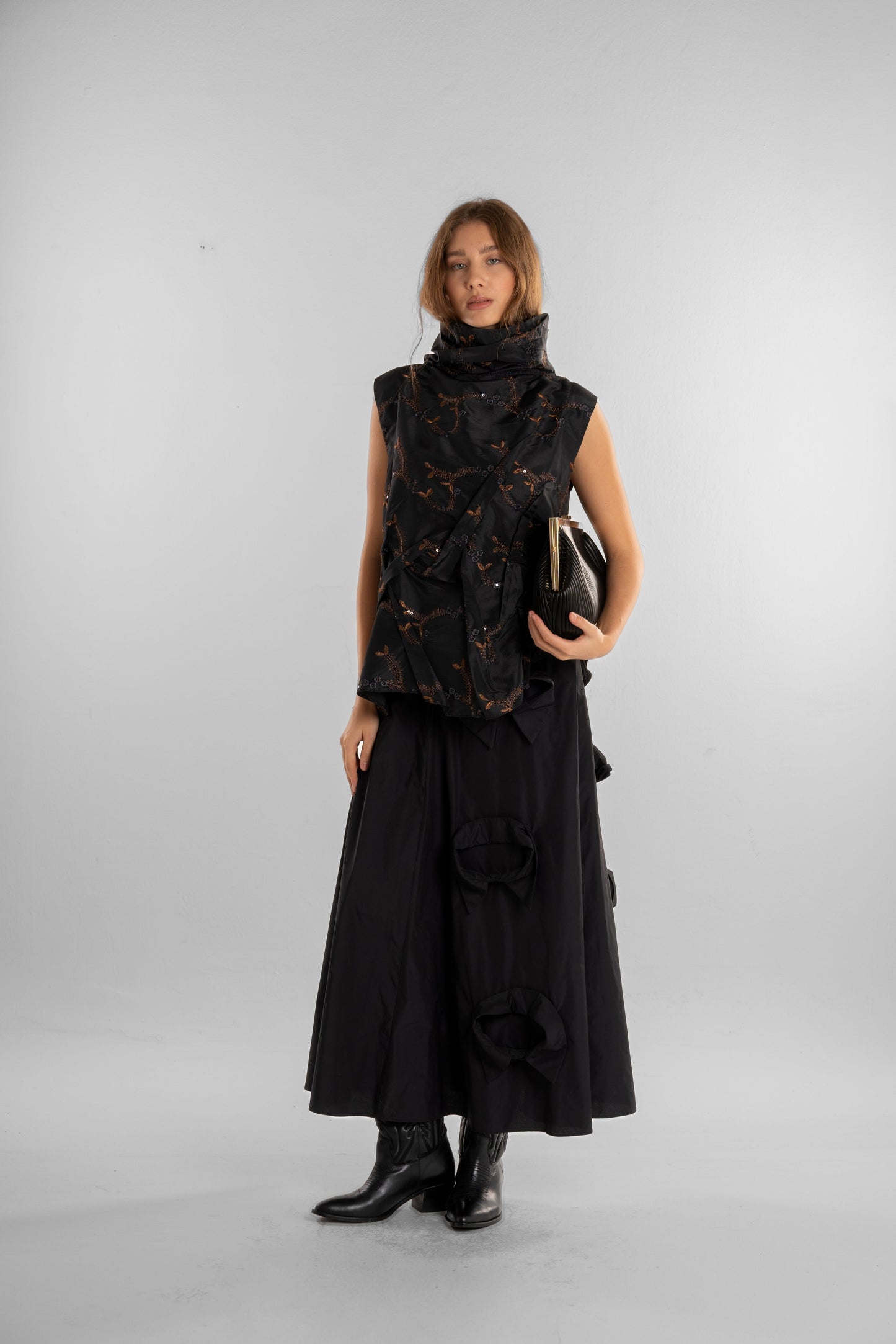 Black Top with Gold Mini Details