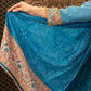 Blue Anarkali Dress with Elephant Border Dupatta