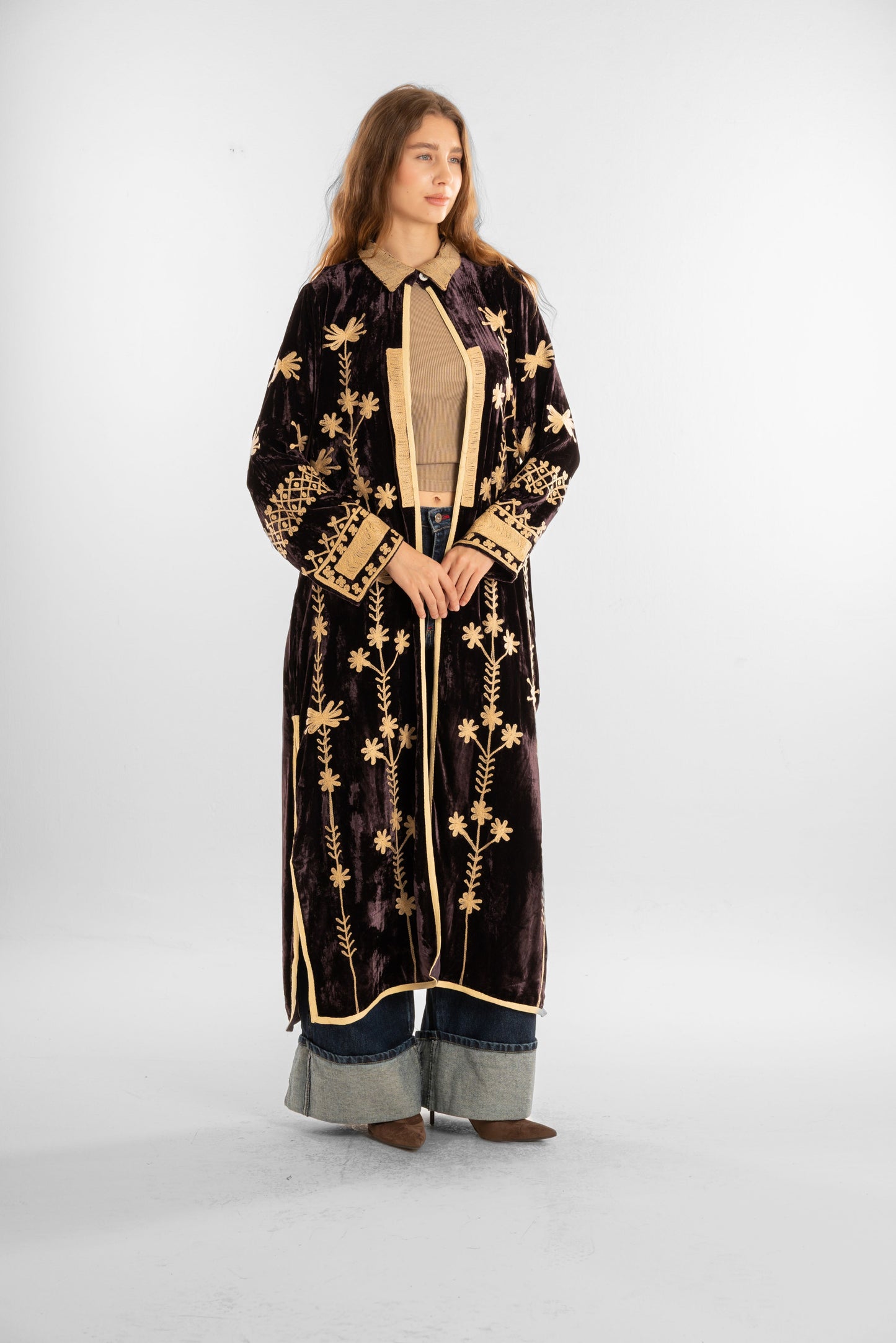 Velvet Embroidered coat