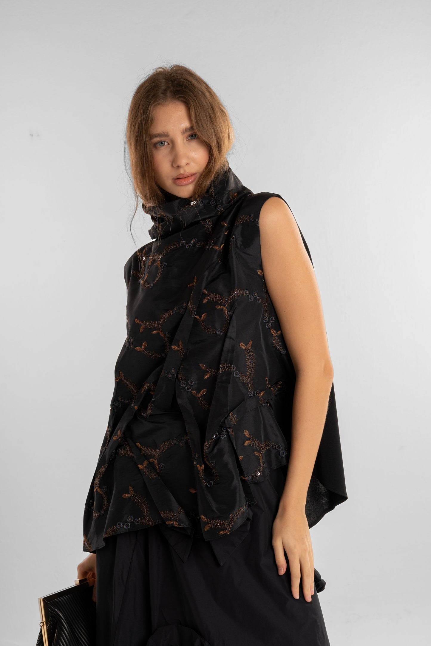 Black Top with Gold Mini Details