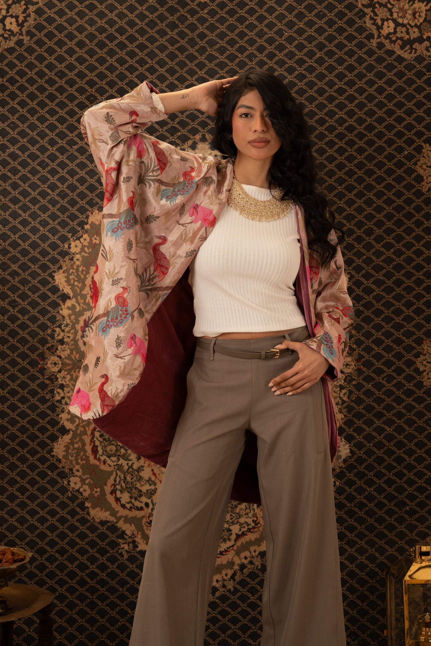 Double-Faced Velvet Kaftan