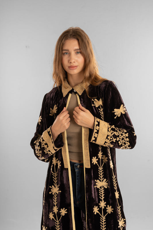 Velvet Embroidered coat