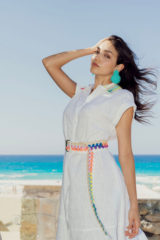 The Summer Shirt Dress – crisp, cool & color-popped