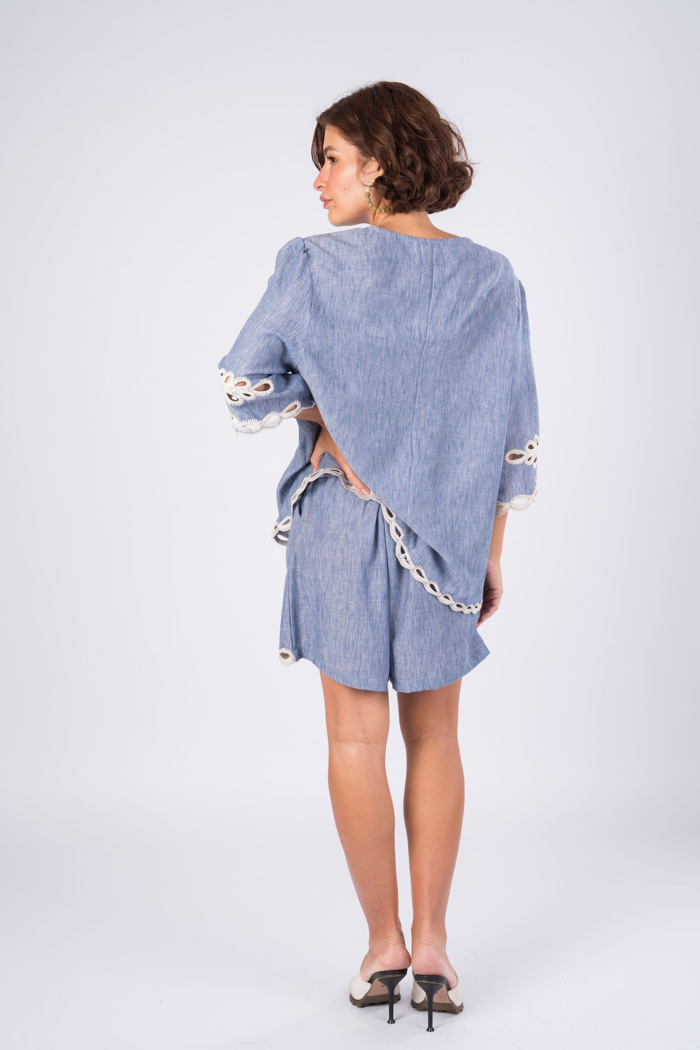 blue short set