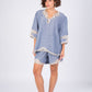 blue short set