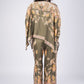 olive green floral-print shirt