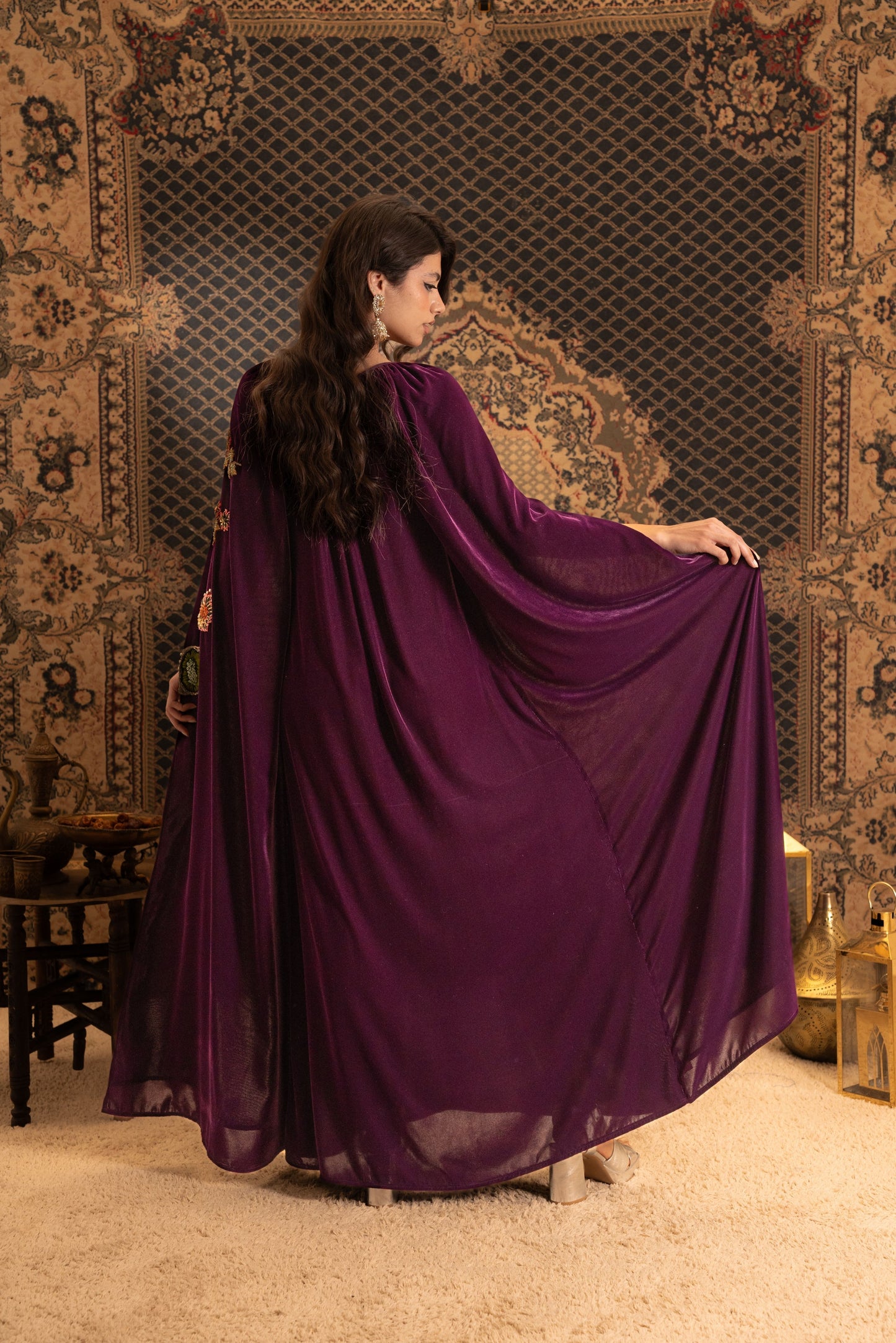 Purple Velvet Kaftan