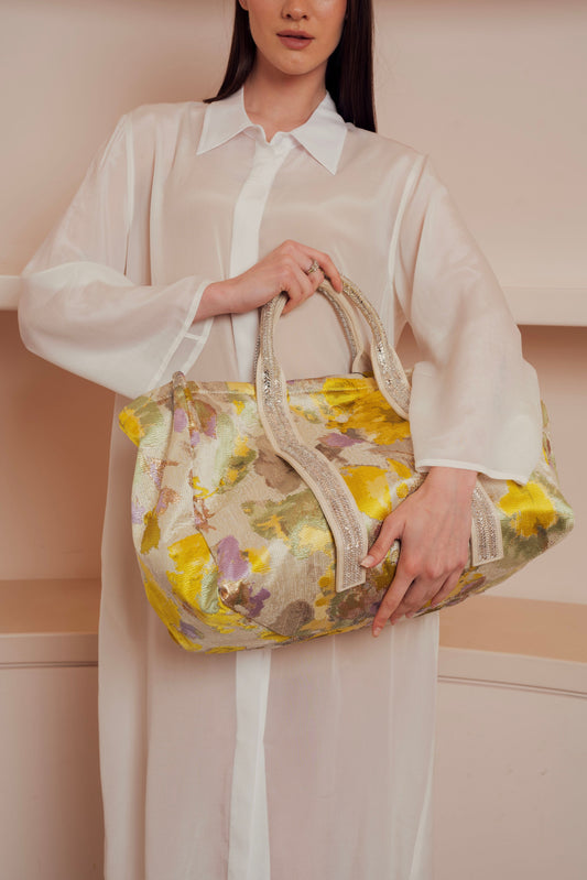 Floral Embellished Tote
