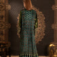 Elegant Green Velvet Embroidered Dress – Luxury Oriental Style