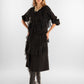 Black Layered Chiffon Dress