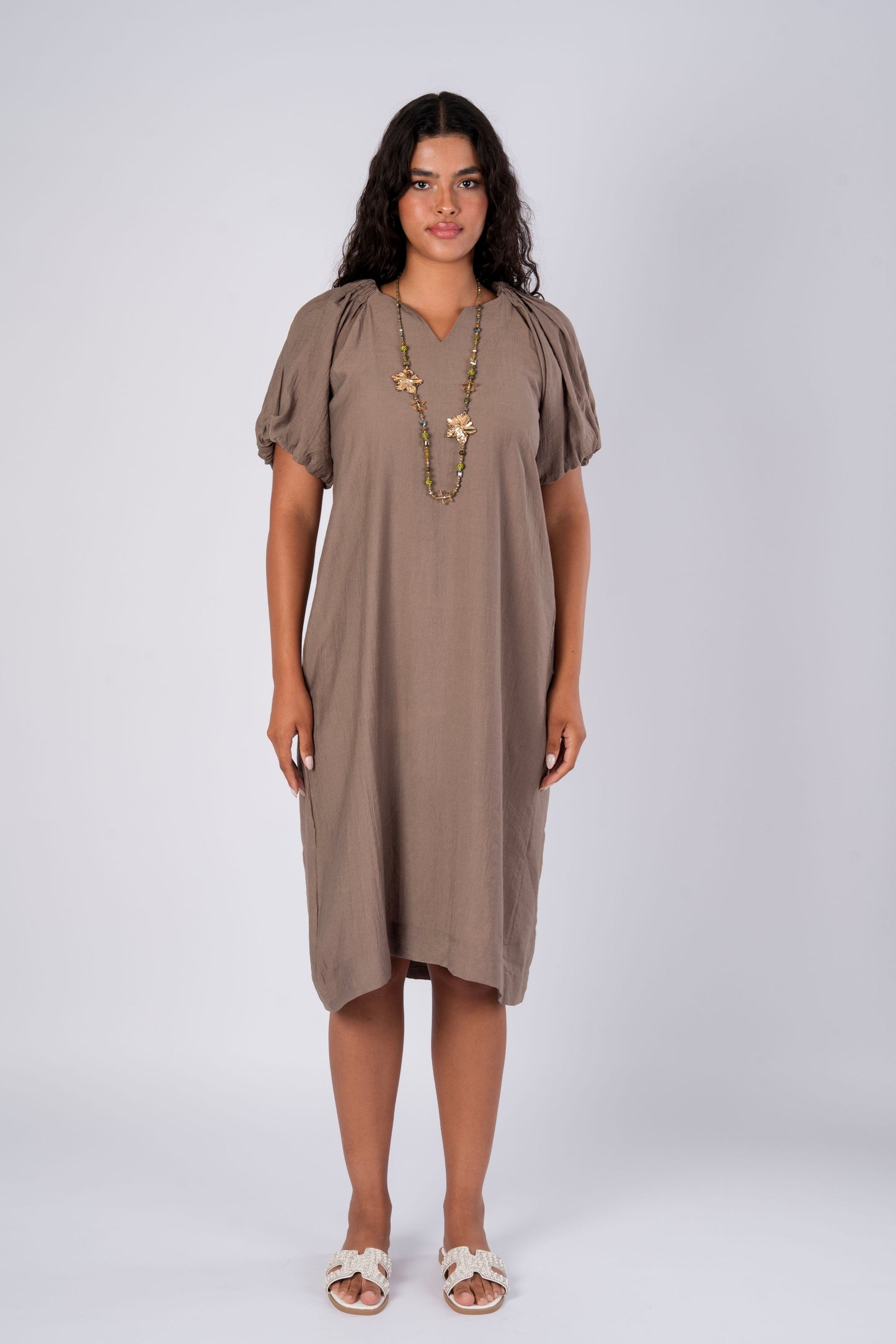 short brown dress