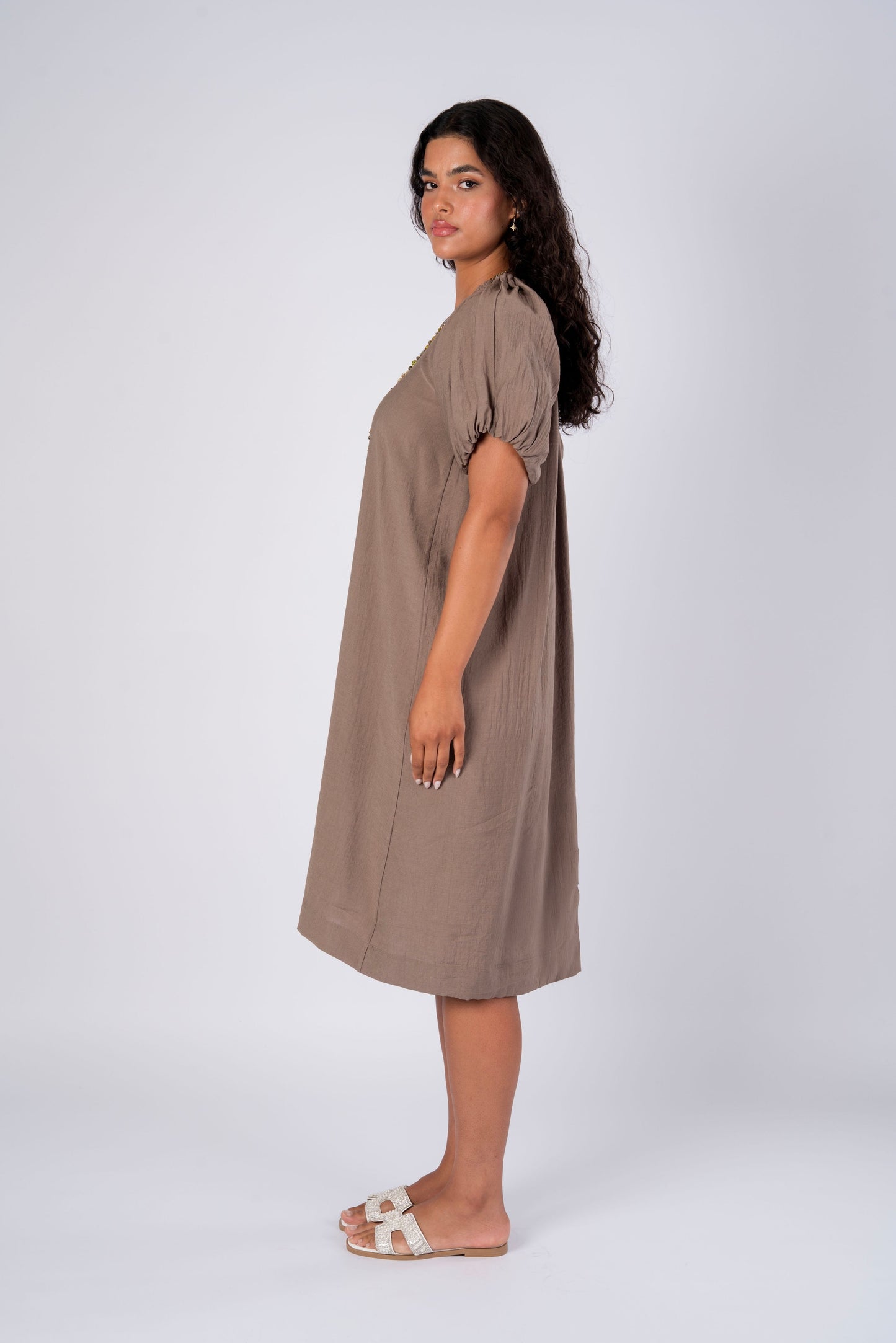 short brown dress