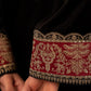 Elegant Black Kaftan with Red Embroidery