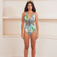 PATTERNED SWIMSUIT WITH ACCESSORY DETAIL