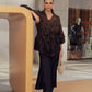 brown&black Silk Cardigan