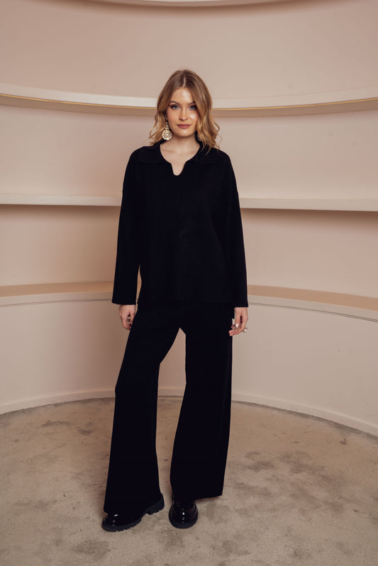 BLACK COMFY SUIT