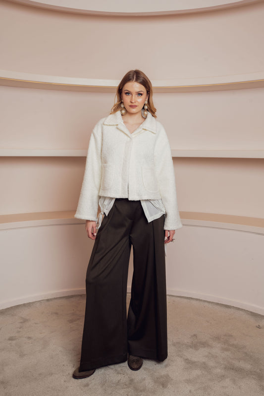 SHORT FAUX FUR COAT