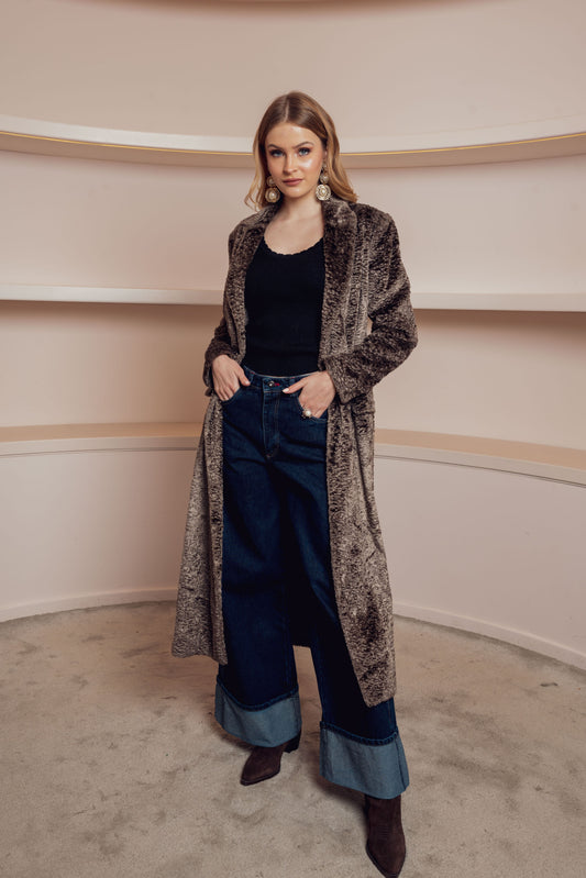 FAUX FUR LONG COAT