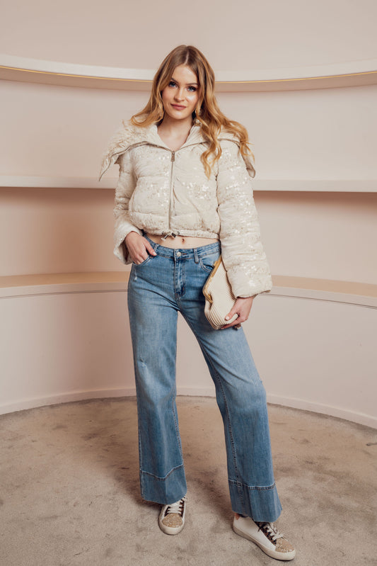 SEQUIN FRINGE JACKET
