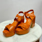 Orange Heel Sandal