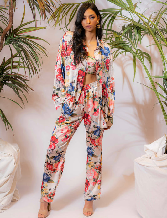 Signature Floral Silk Set
