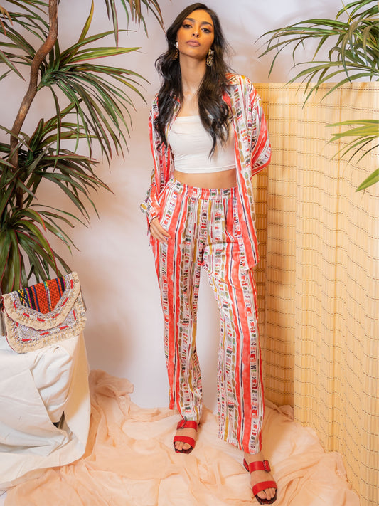 Fresh Dots Silk Set Or pants and Cardigan only