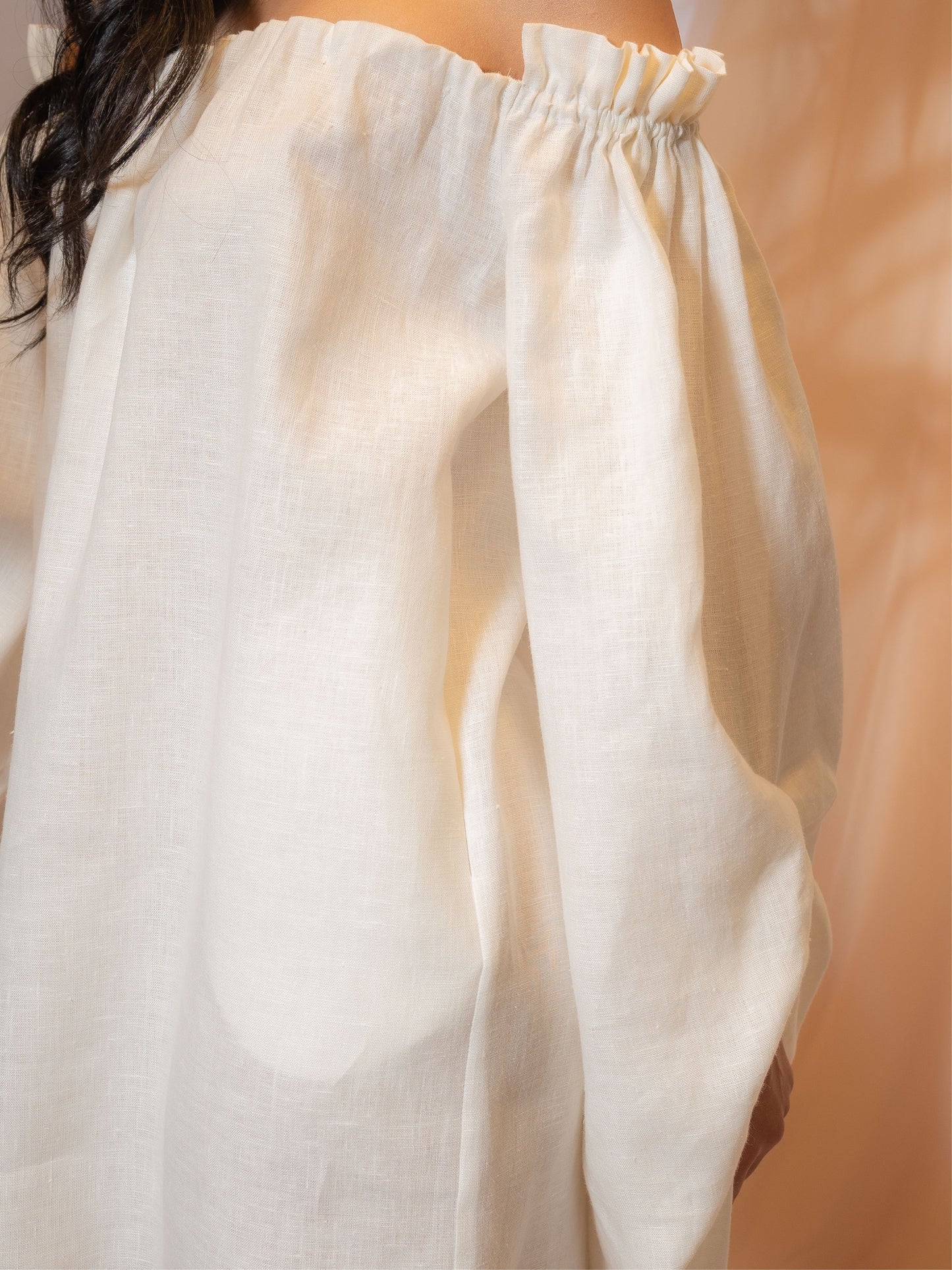 White Wings Linen Dress