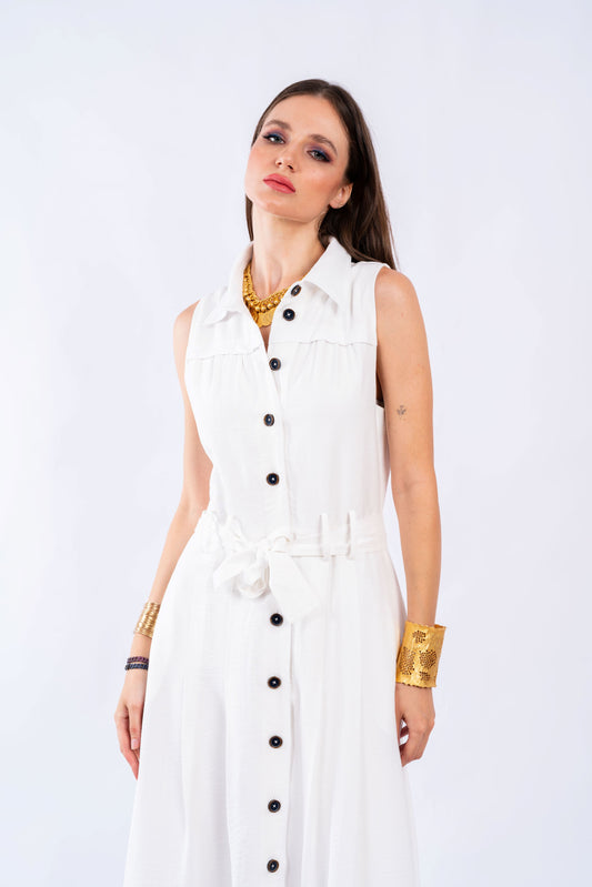 SHIRT DRESS WITH BELT