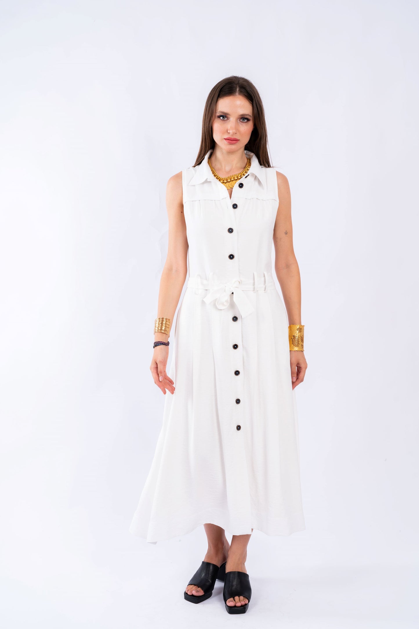 SHIRT DRESS WITH BELT