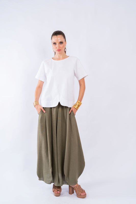 VOLUMINOUS MIDI SKIRT