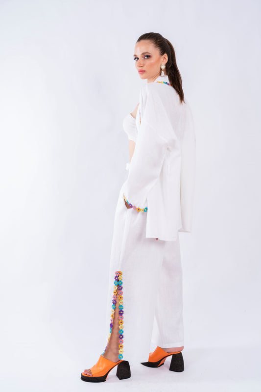 WIDE-LEG TROUSERS WITH SIDE VENTS