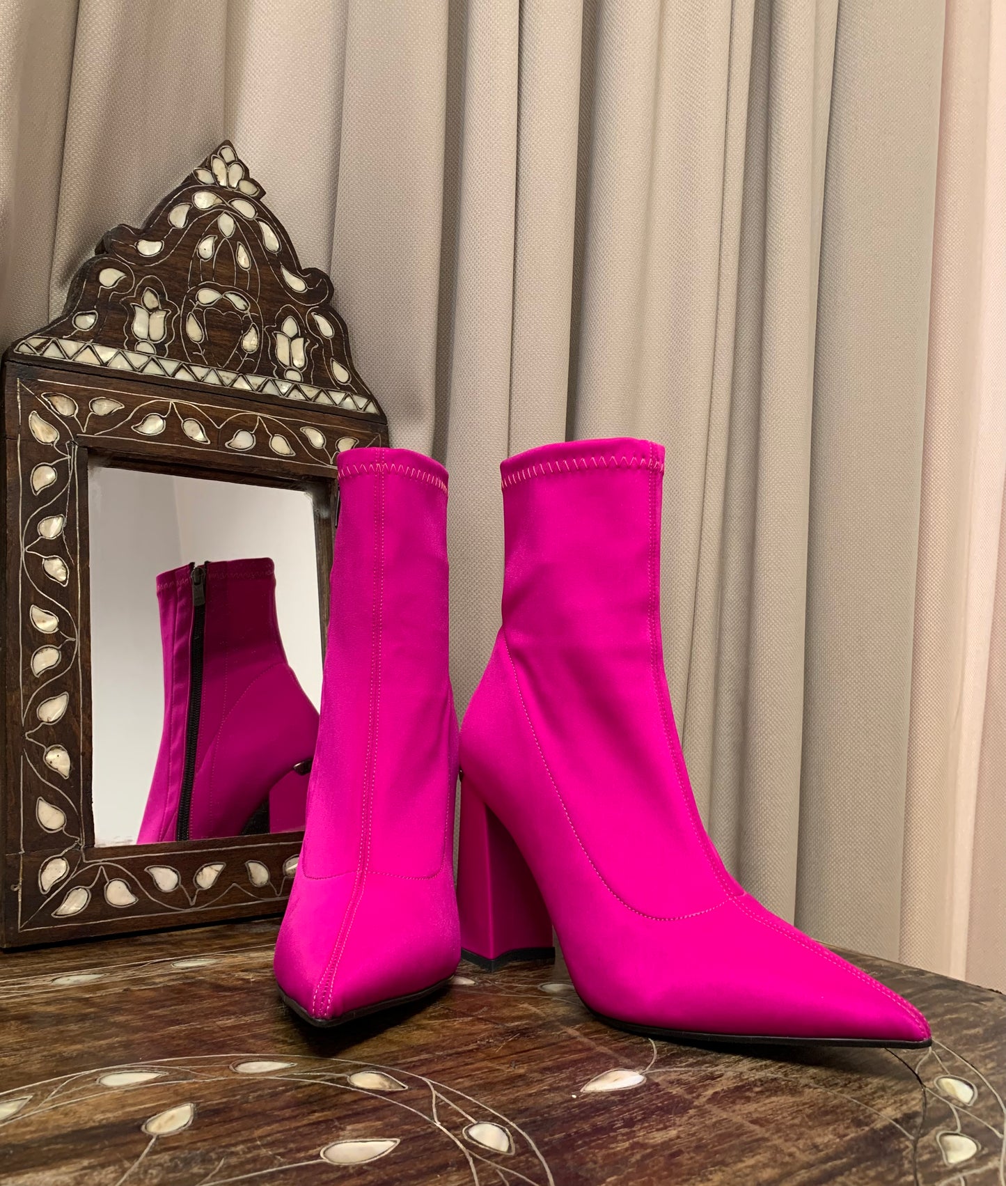 Fuschia Ankle Boots