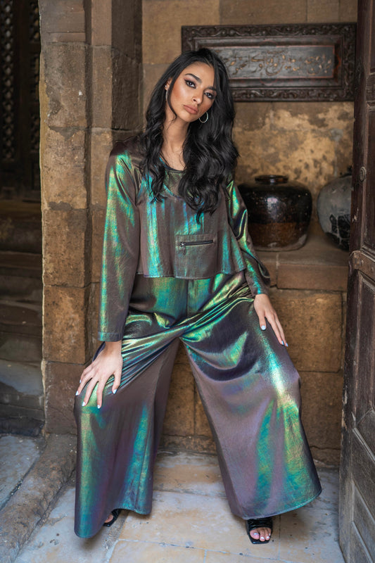 Royal Metallic Jumpsuit