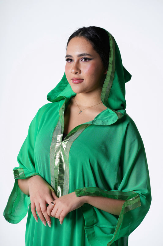 Green Hooded Kaftan