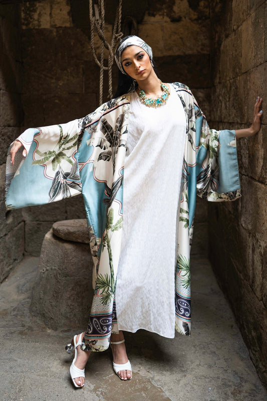 Palm Silk Kaftan