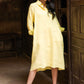 Yellow Linen Shirt Dress
