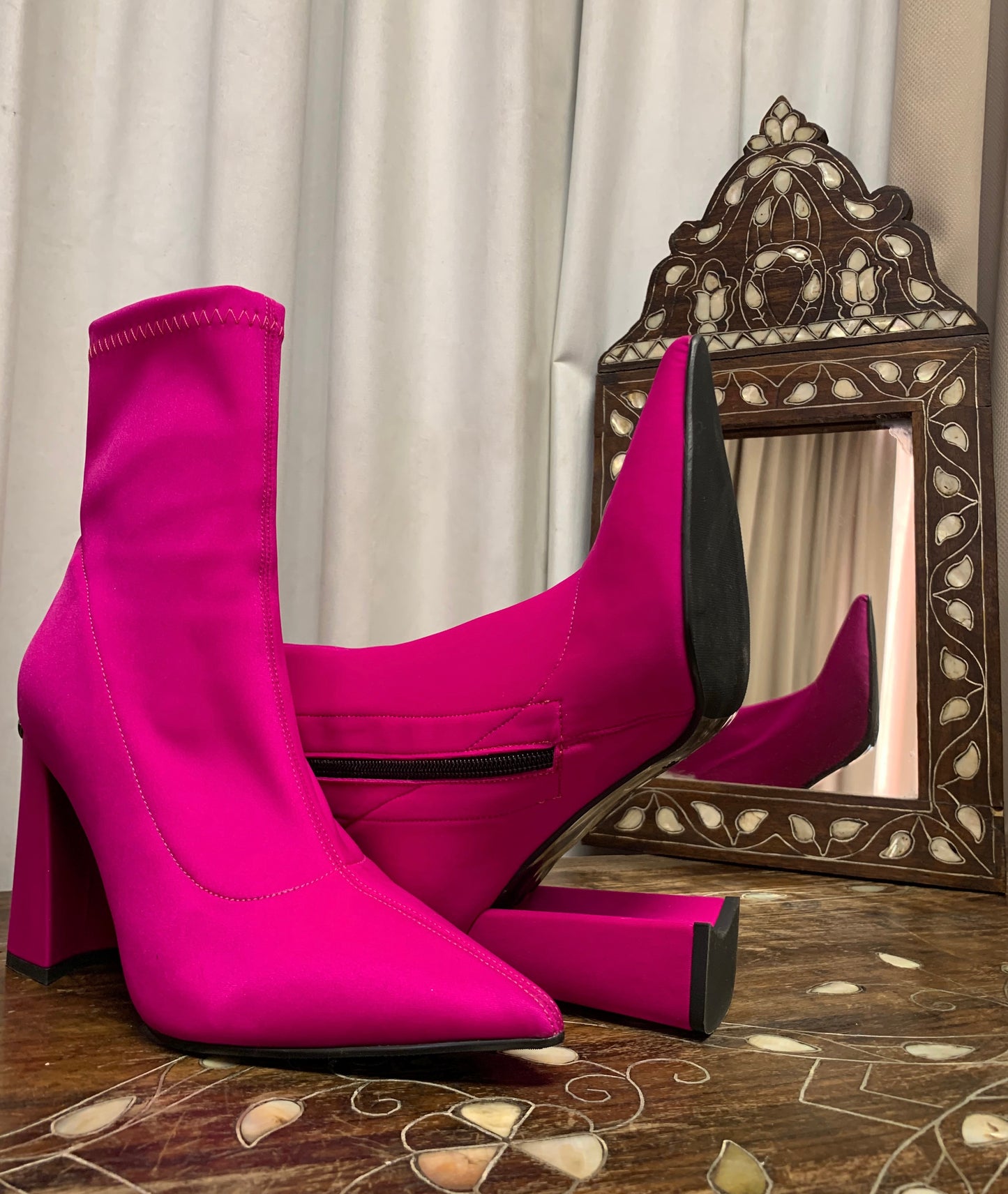 Fuschia Ankle Boots