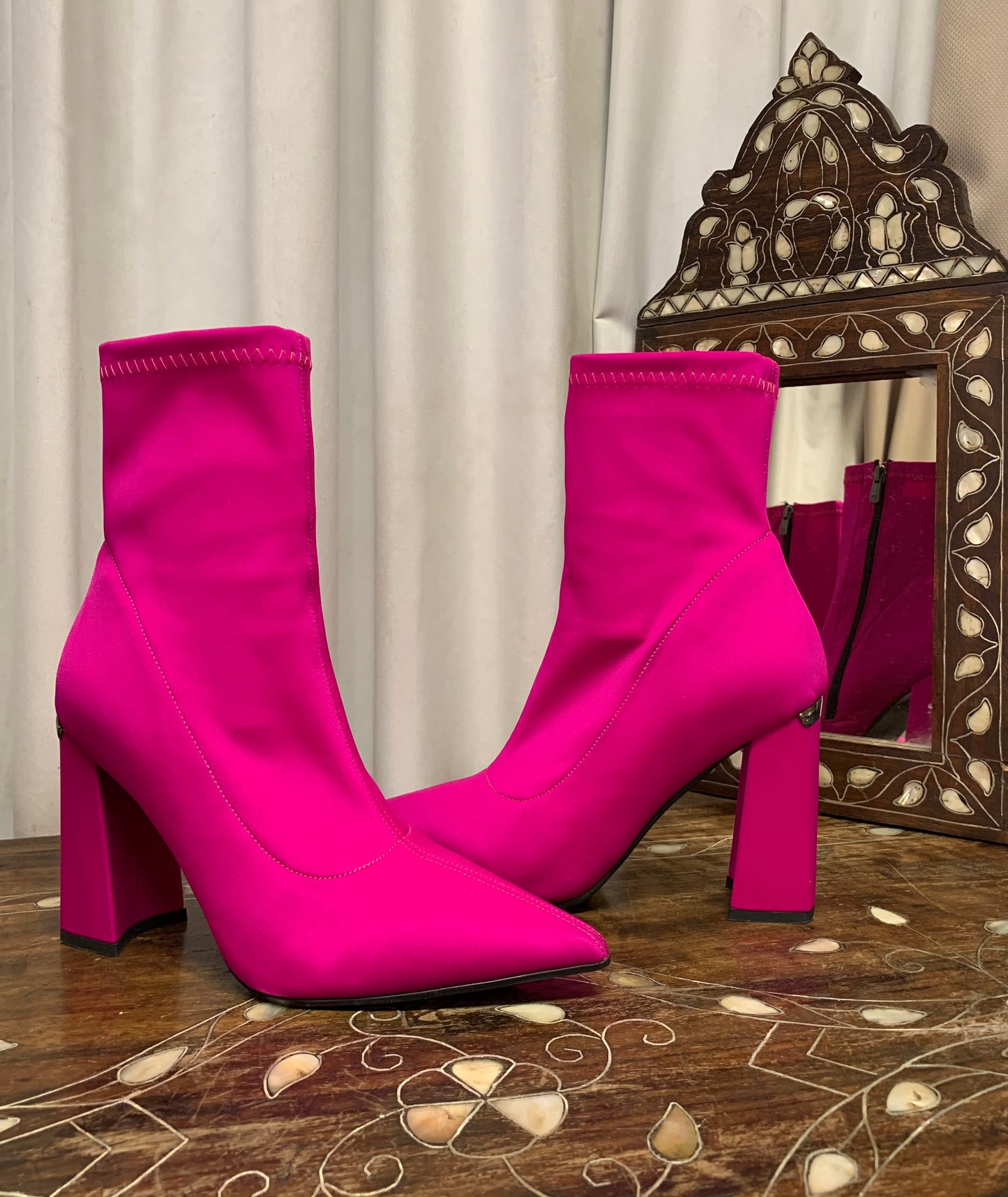 Fuschia Ankle Boots